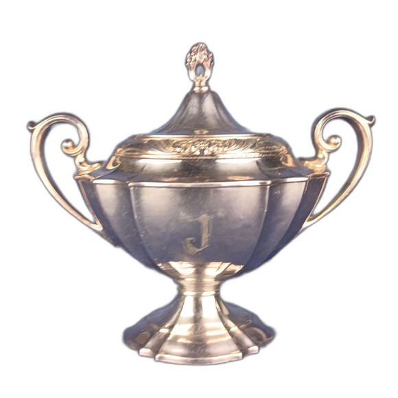 1847 Rogers Bros. Eternally Yours #9703 Silver Plated Sugar Bowl Int. Silver Co - Picture 1 of 10
